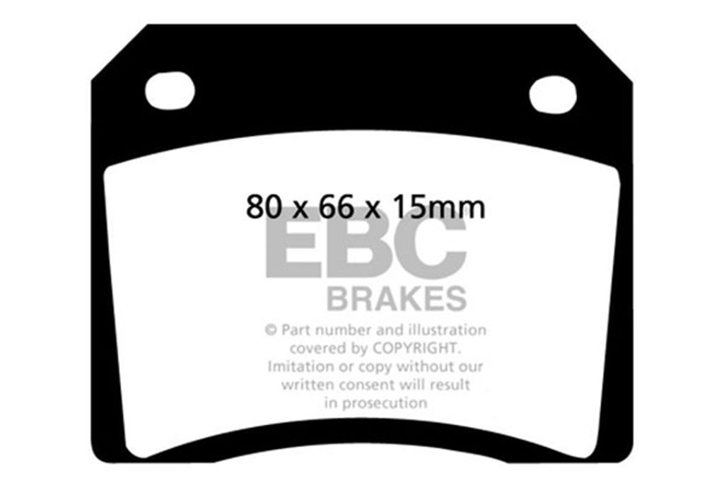EBC Brakes DP4101R - Yellowstuff Street and Track Disc Brake Pad Set, 2-Wheel Set