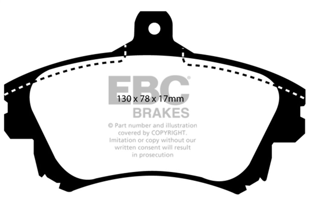 EBC Brakes DP41139R - Yellowstuff Street and Track Disc Brake Pad Set, 2-Wheel Set