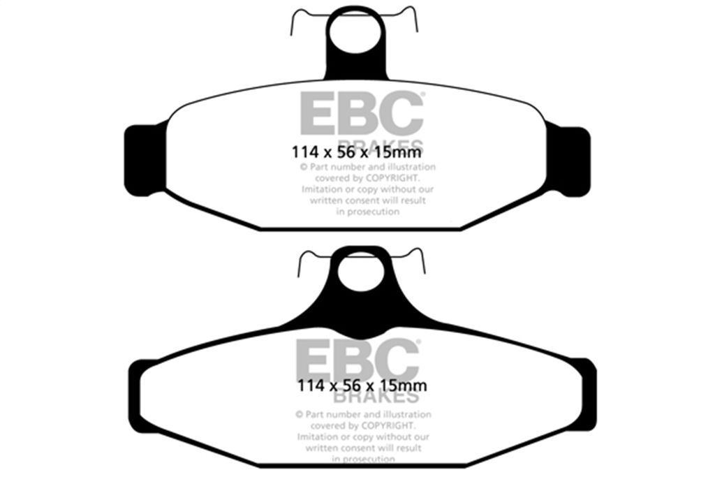 EBC Brakes DP41165R - Yellowstuff Street and Track Disc Brake Pad Set, 2-Wheel Set