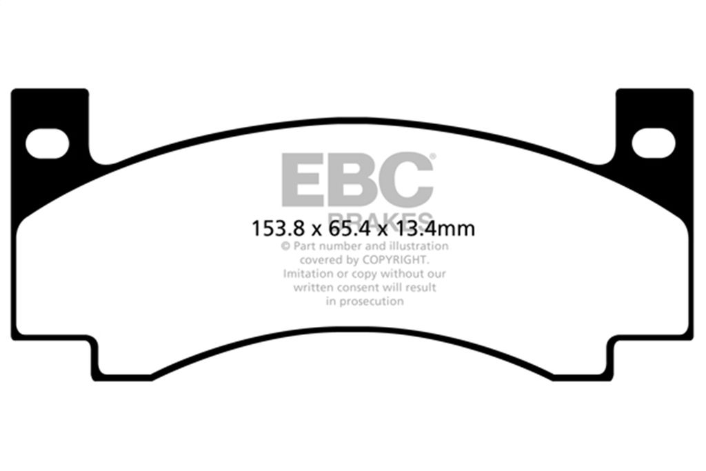 EBC Brakes DP41176R - Yellowstuff Street and Track Disc Brake Pad Set, 2-Wheel Set