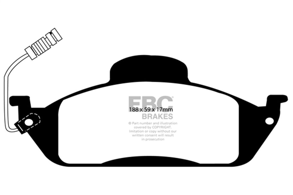 EBC Brakes DP41232R - Yellowstuff Street and Track Disc Brake Pad Set, 2-Wheel Set