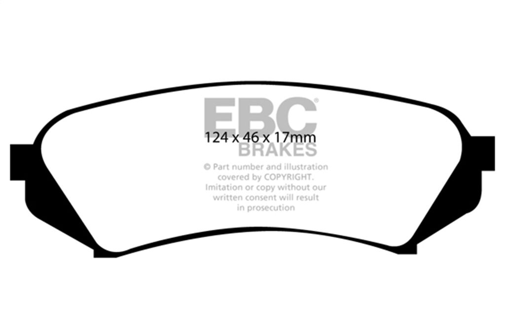 EBC Brakes DP41282R - Yellowstuff Street and Track Disc Brake Pad Set, 2-Wheel Set