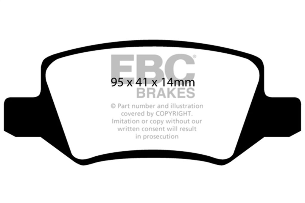 EBC Brakes DP41438R - Yellowstuff Street And Track Brake Pads, 2 Wheel Set