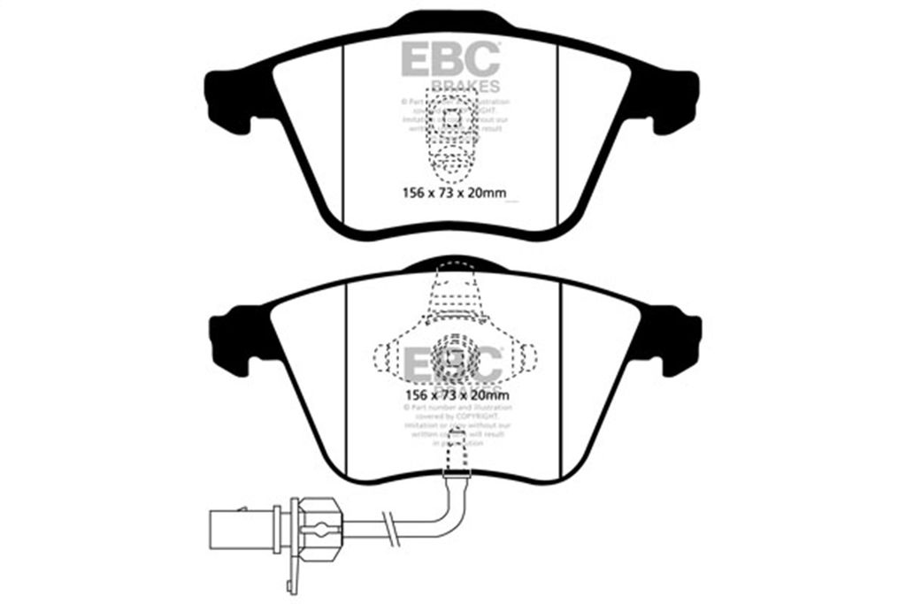 EBC Brakes DP41510R - Yellowstuff Street And Track Brake Pads, 2 Wheel Set