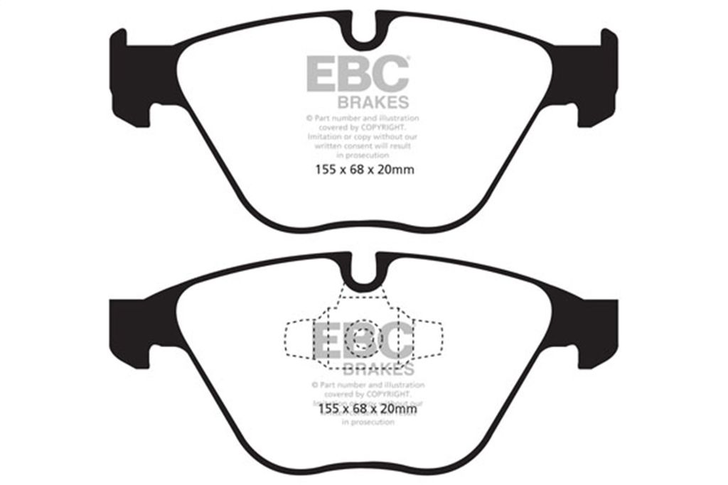 EBC Brakes DP41512R - Yellowstuff Street And Track Brake Pads, 2 Wheel Set