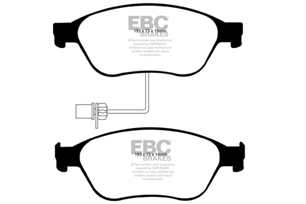 EBC Brakes DP41535R - Yellowstuff Street and Track Disc Brake Pad Set, 2-Wheel Set