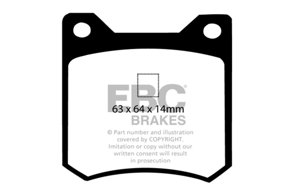EBC Brakes DP4162R - Yellowstuff Street and Track Disc Brake Pad Set, 2-Wheel Set