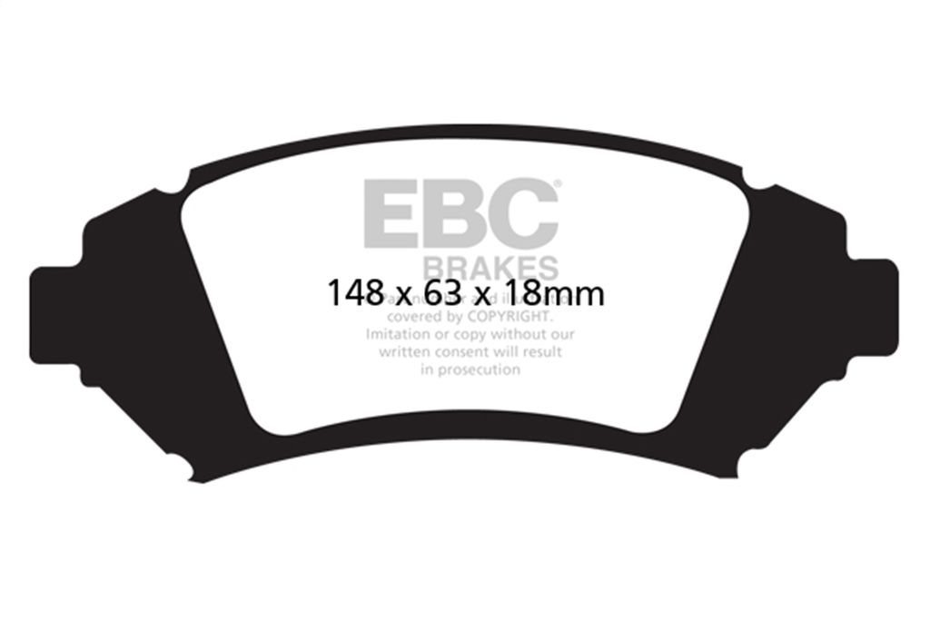 EBC Brakes DP41728R - Yellowstuff Street and Track Disc Brake Pad Set, 2-Wheel Set