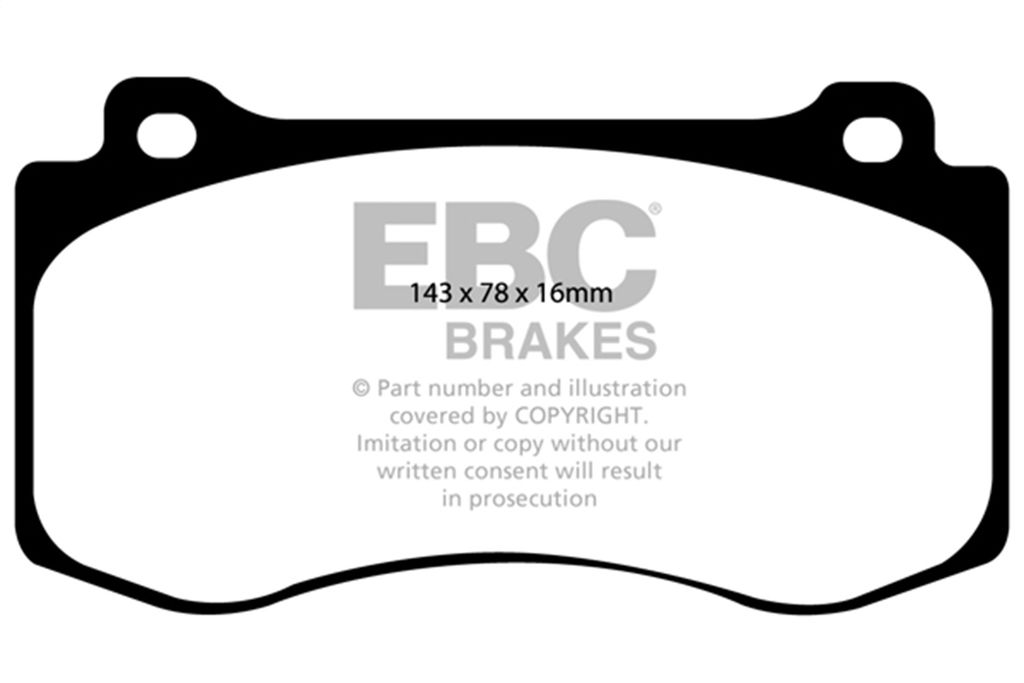 EBC Brakes DP41764R - Yellowstuff Street and Track Disc Brake Pad Set, 2-Wheel Set