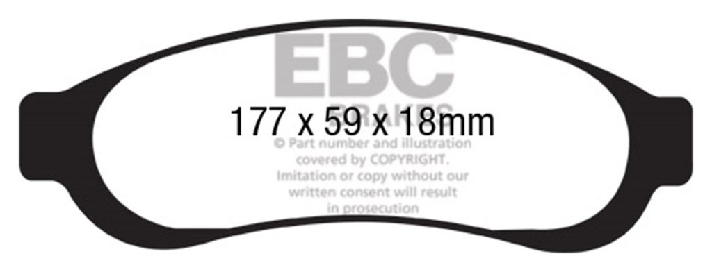 EBC Brakes DP41779R - Yellowstuff Street and Track Disc Brake Pad Set, 2-Wheel Set