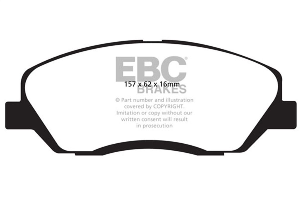 EBC Brakes DP41783R - Yellowstuff Street and Track Disc Brake Pad Set, 2-Wheel Set