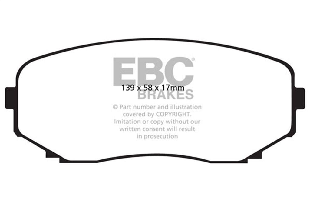 EBC Brakes DP41794R - Yellowstuff Street and Track Disc Brake Pad Set, 2-Wheel Set