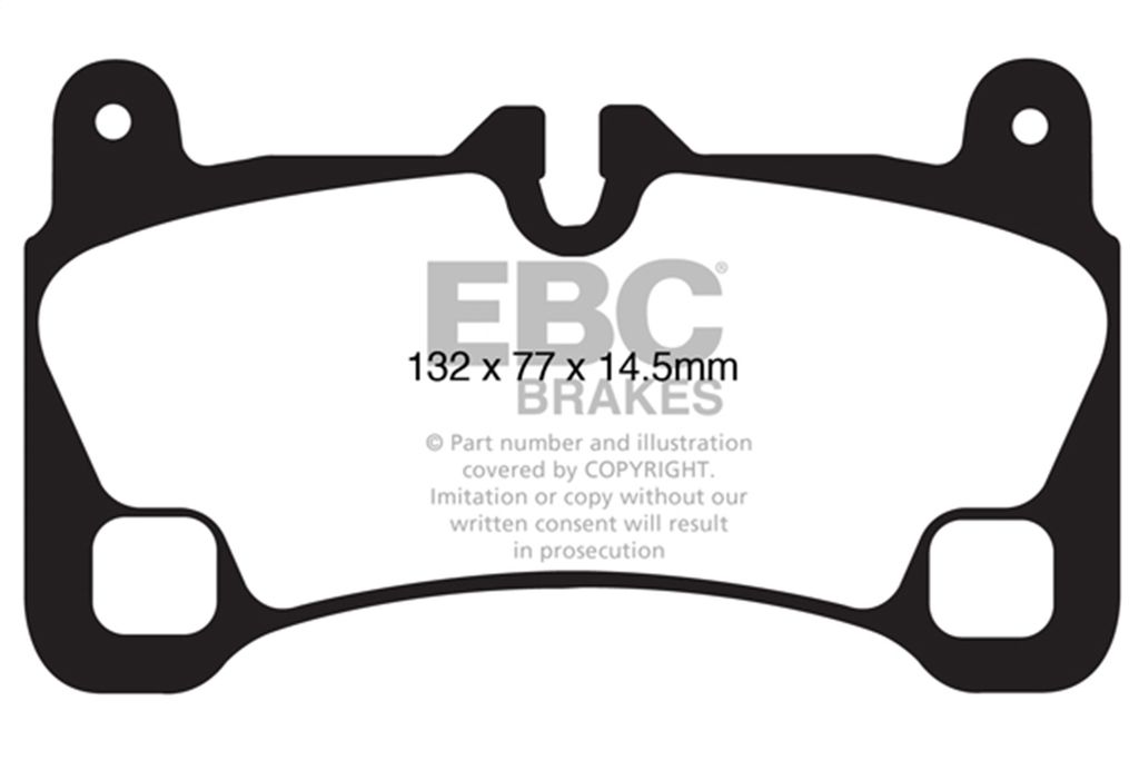 EBC Brakes DP41836R - Yellowstuff Street and Track Disc Brake Pad Set, 2-Wheel Set