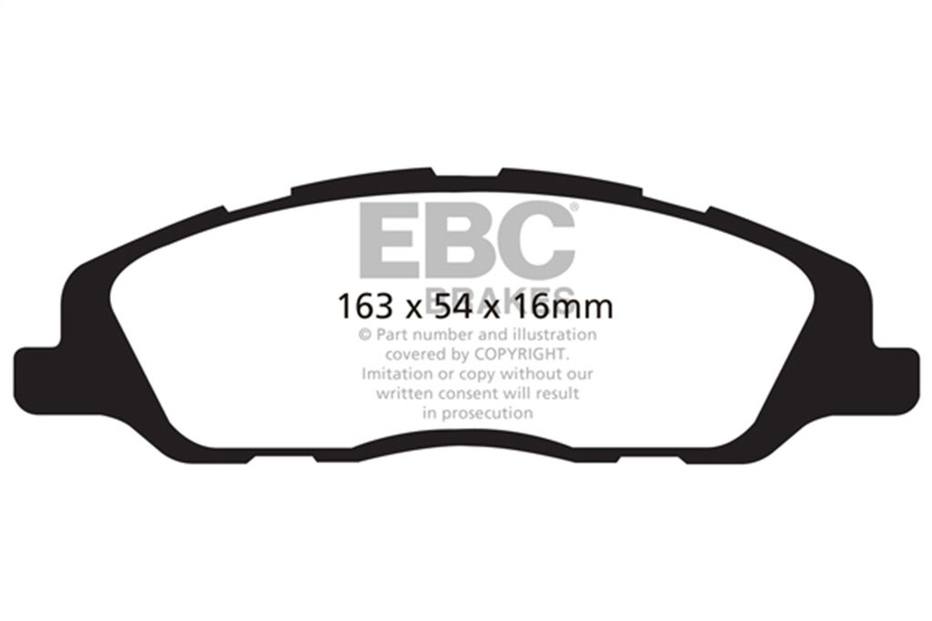 EBC Brakes DP41868R - Yellowstuff Street and Track Disc Brake Pad Set, 2-Wheel Set