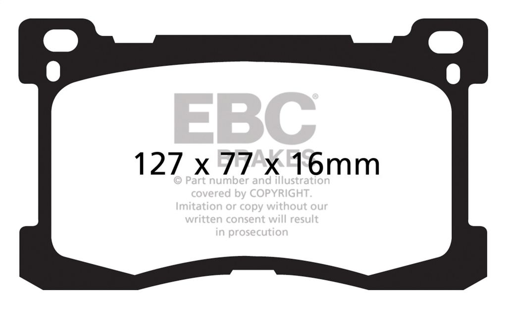 EBC Brakes DP41882R - Yellowstuff Street and Track Disc Brake Pad Set, 2-Wheel Set