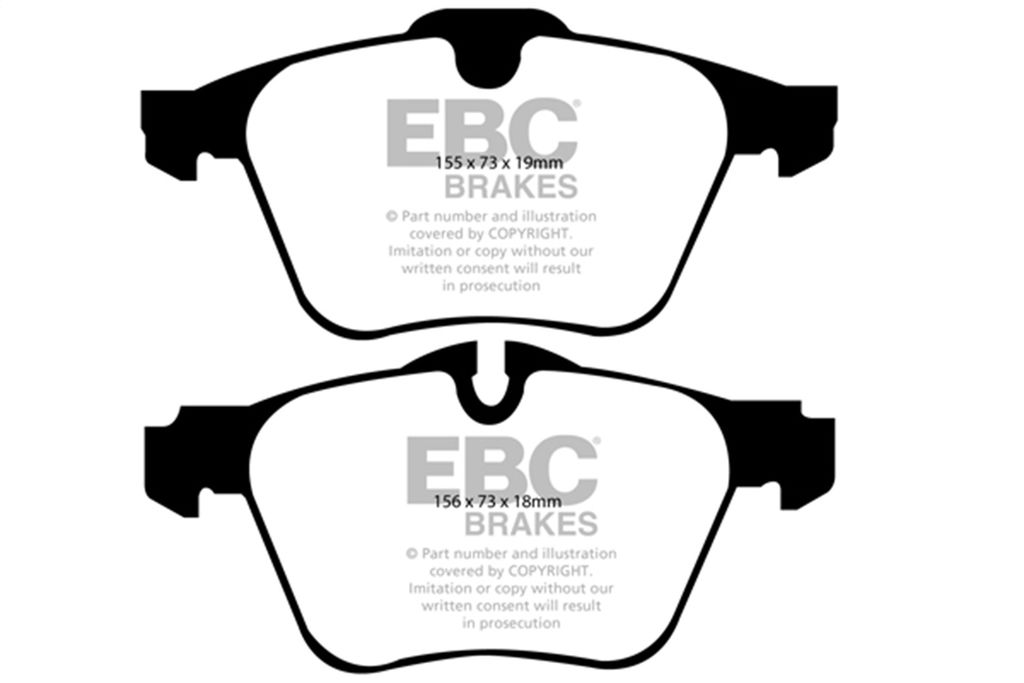 EBC Brakes DP41912R - Yellowstuff Street and Track Disc Brake Pad Set, 2-Wheel Set