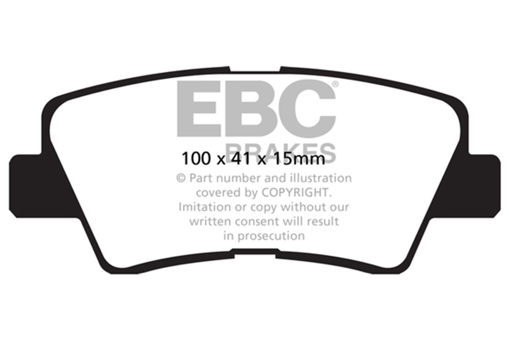 EBC Brakes DP42031R - Yellowstuff Street and Track Disc Brake Pad Set, 2-Wheel Set