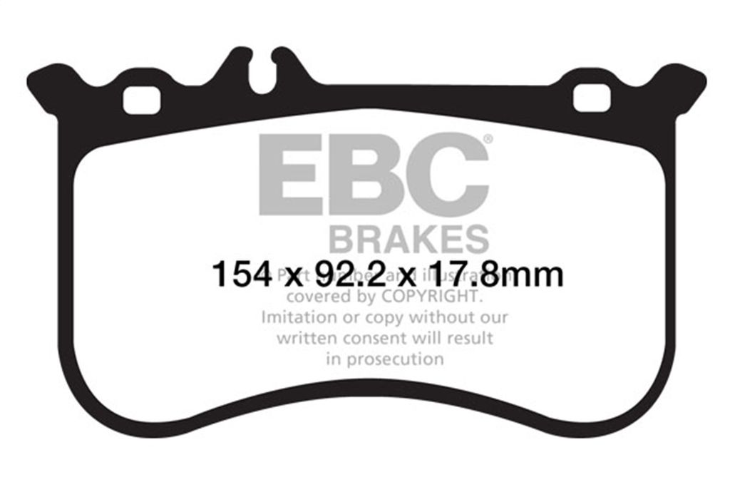 EBC Brakes DP42138R - Yellowstuff Street and Track Disc Brake Pad Set, 2-Wheel Set