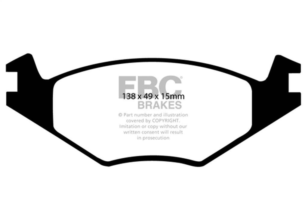 EBC Brakes DP4517R - Yellowstuff Street and Track Disc Brake Pad Set, 2-Wheel Set