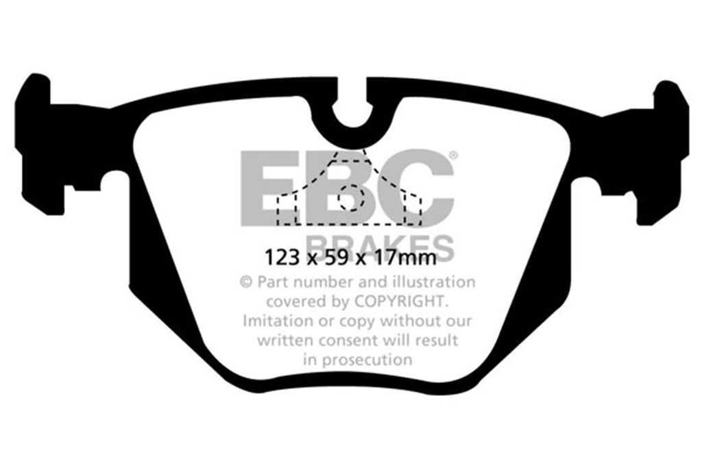 EBC Brakes DP4871R - Yellowstuff Street and Track Disc Brake Pad Set, 2-Wheel Set