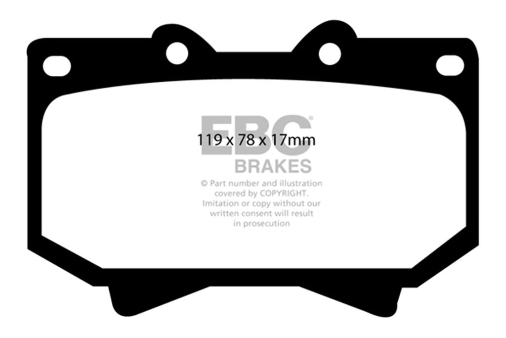 EBC Brakes DP61319 - 6000 Series Greenstuff Disc Brake Pad Set, 2-Wheel Set