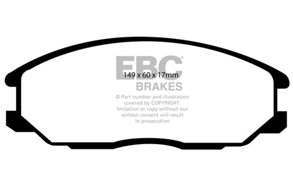 EBC Brakes DP61332 - 6000 Series Greenstuff Disc Brake Pad Set, 2-Wheel Set