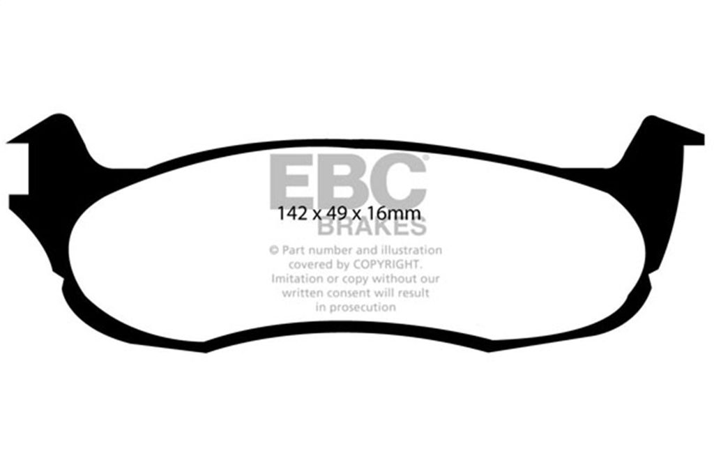 EBC Brakes DP61633 - 6000 Series Greenstuff Disc Brake Pad Set, 2-Wheel Set