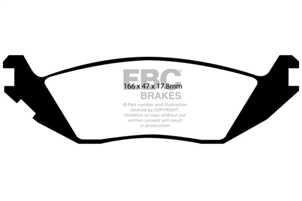 EBC Brakes DP61639 - 6000 Series Greenstuff Disc Brake Pad Set, 2-Wheel Set