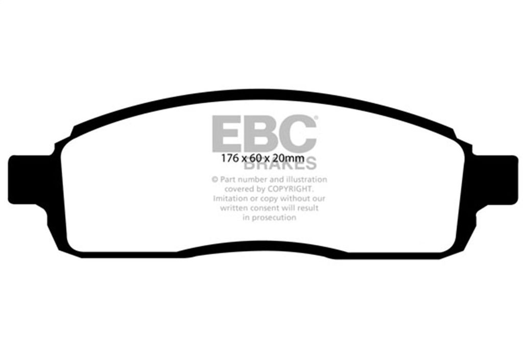 EBC Brakes DP61696/2 - 6000 Series Greenstuff Disc Brake Pad Set, 2-Wheel Set