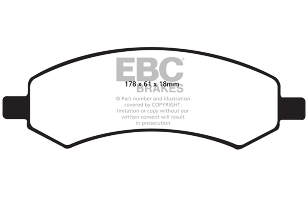 EBC Brakes DP61738 - 6000 Series Greenstuff Disc Brake Pad Set, 2-Wheel Set