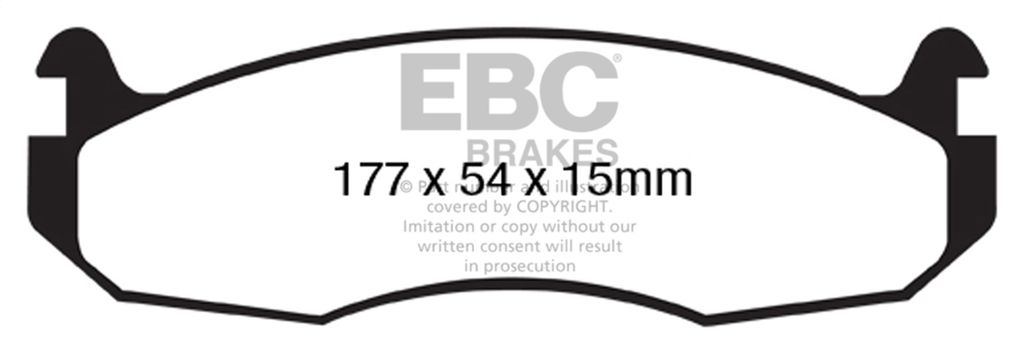 EBC Brakes DP61786 - 6000 Series Greenstuff Disc Brake Pad Set, 2-Wheel Set