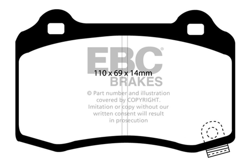EBC Brakes DP61788 - 6000 Series Greenstuff Disc Brake Pad Set, 2-Wheel Set
