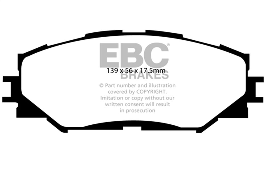 EBC Brakes DP61791 - 6000 Greenstuff Truck and SUV Brake Pads, 2 Wheel Set