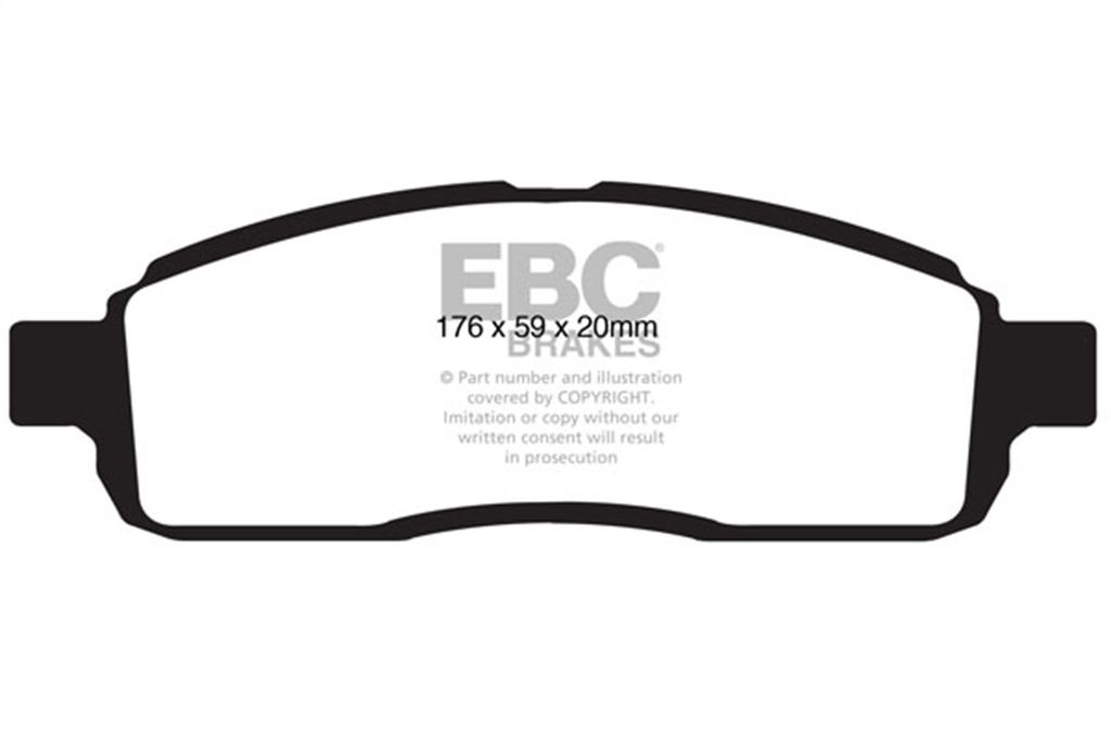 EBC Brakes DP61843 - 6000 Series Greenstuff Disc Brake Pad Set, 2-Wheel Set
