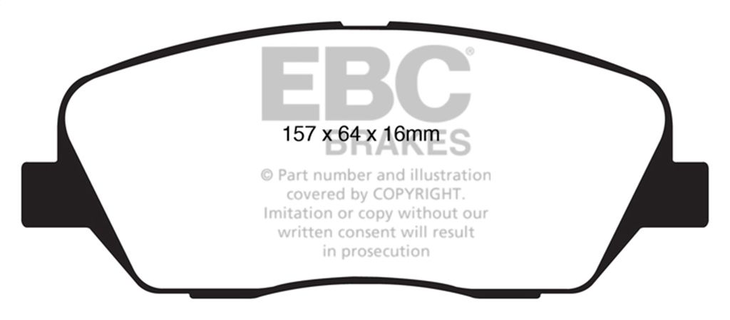 EBC Brakes DP61844 - 6000 Series Greenstuff Disc Brake Pad Set, 2-Wheel Set
