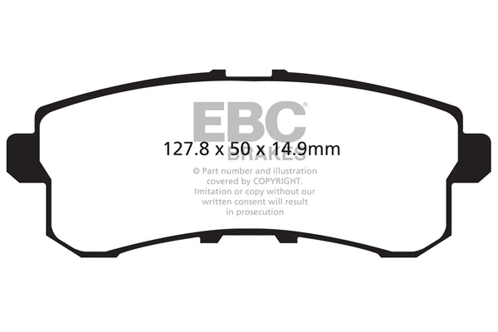 EBC Brakes DP61876 - 6000 Series Greenstuff Disc Brake Pad Set, 2-Wheel Set