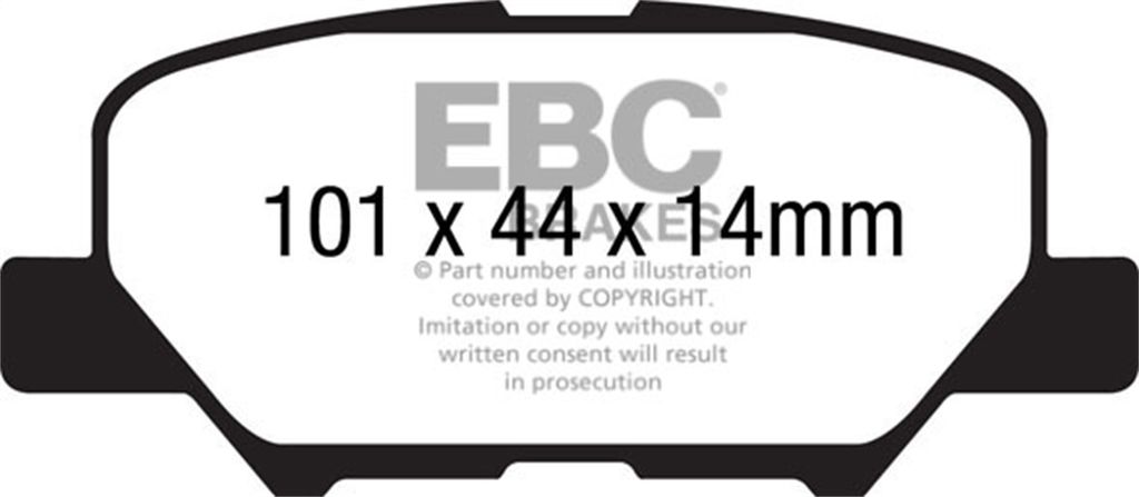 EBC Brakes DP62171 - 6000 Series Greenstuff Disc Brake Pad Set, 2-Wheel Set