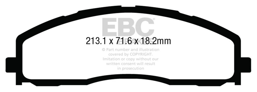 EBC Brakes DP63015 - 6000 Series Greenstuff Disc Brake Pad Set, 2-Wheel Set