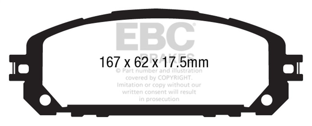 EBC Brakes DP63030 - 6000 Series Greenstuff Disc Brake Pad Set, 2-Wheel Set