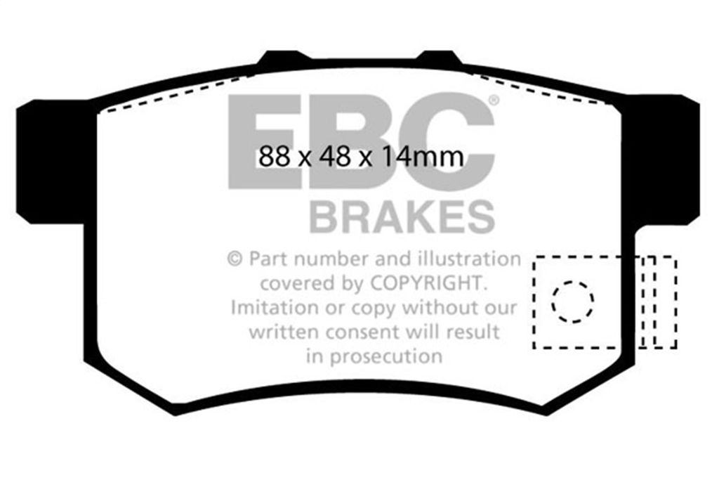 EBC Brakes DP6781/2 - 6000 Series Greenstuff Disc Brake Pad Set, 2-Wheel Set