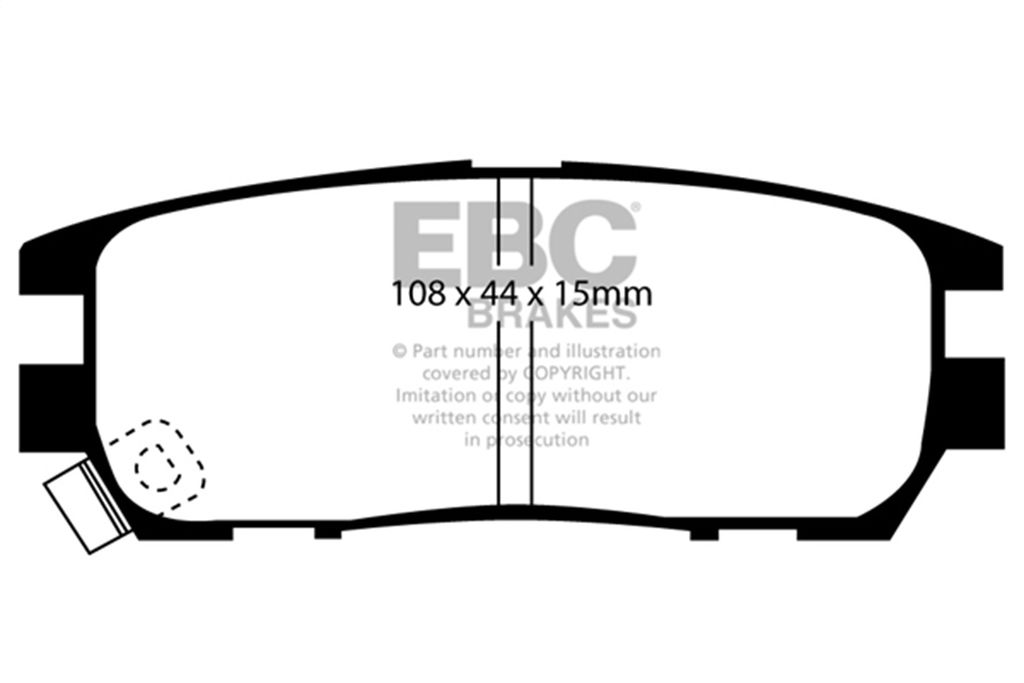 EBC Brakes DP6958 - 6000 Series Greenstuff Disc Brake Pad Set, 2-Wheel Set