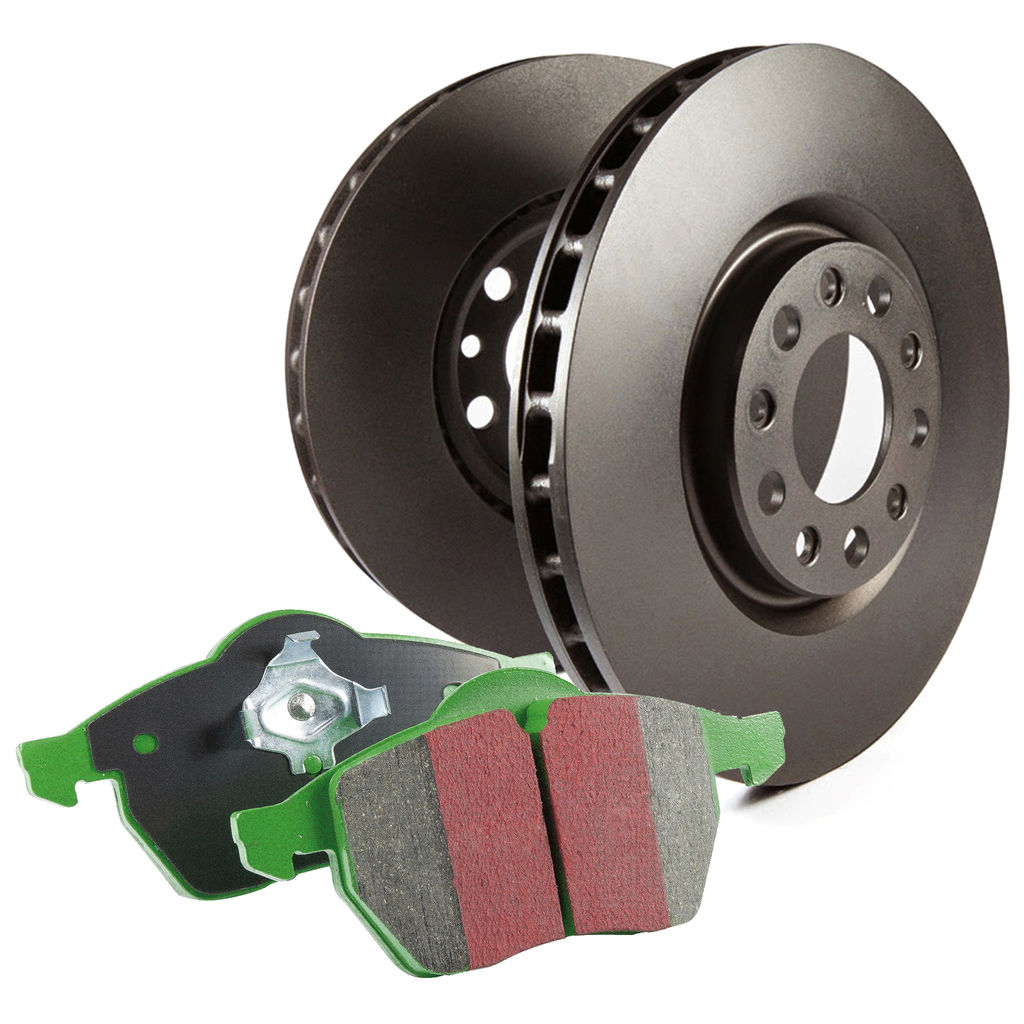 S14 Greenstuff Disc Brake Pad Set and RK Smooth Disc Brake Rotors, 2-Wheel Set