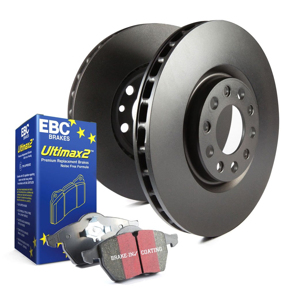EBC Brakes S1KF1160 - Ultimax Disc Brake Pad Set and Smooth Disc Brake Rotors Kit, 2-Wheel Set