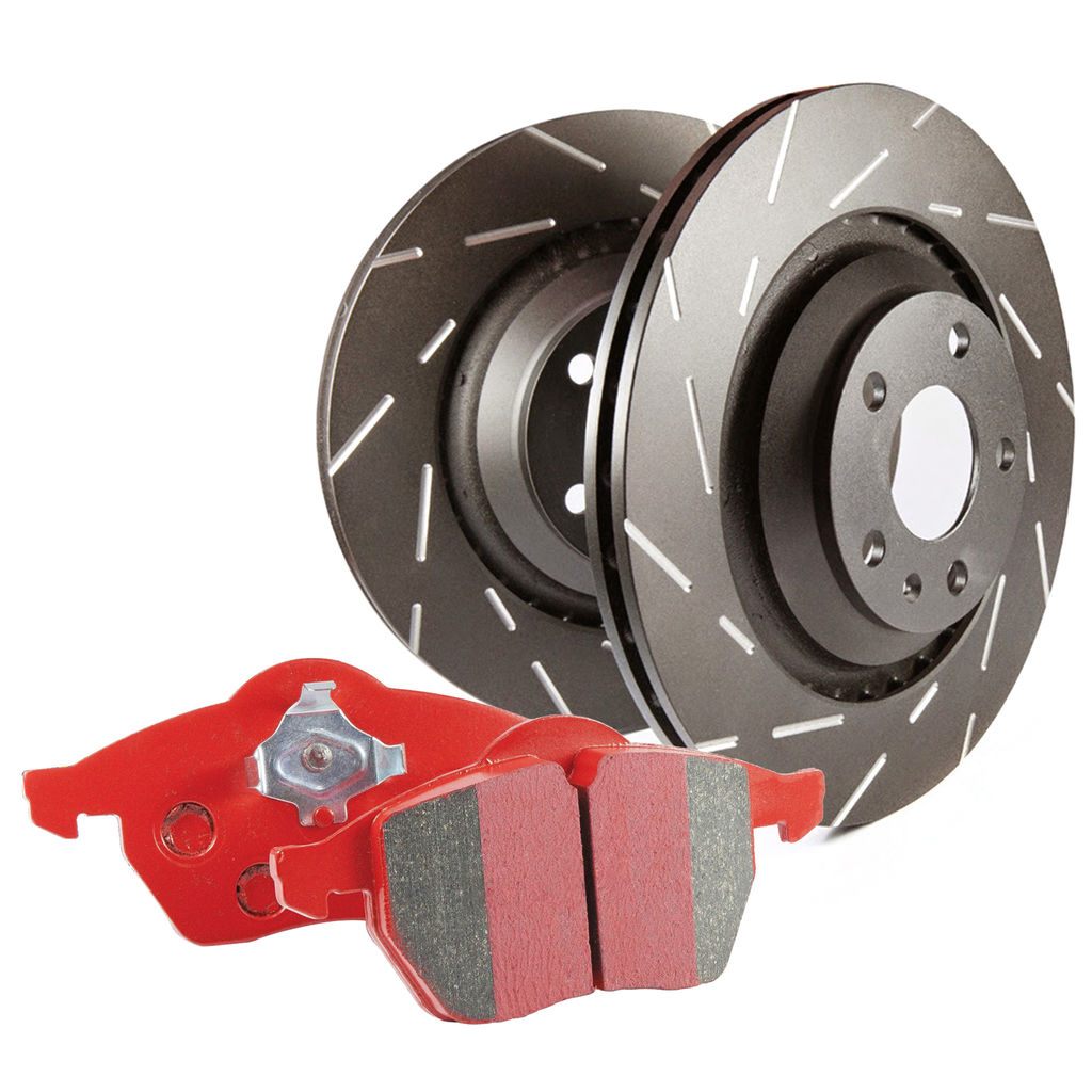 S4 Kits Redstuff Disc Brake Pad Set and USR Vented Disc Brake Rotors