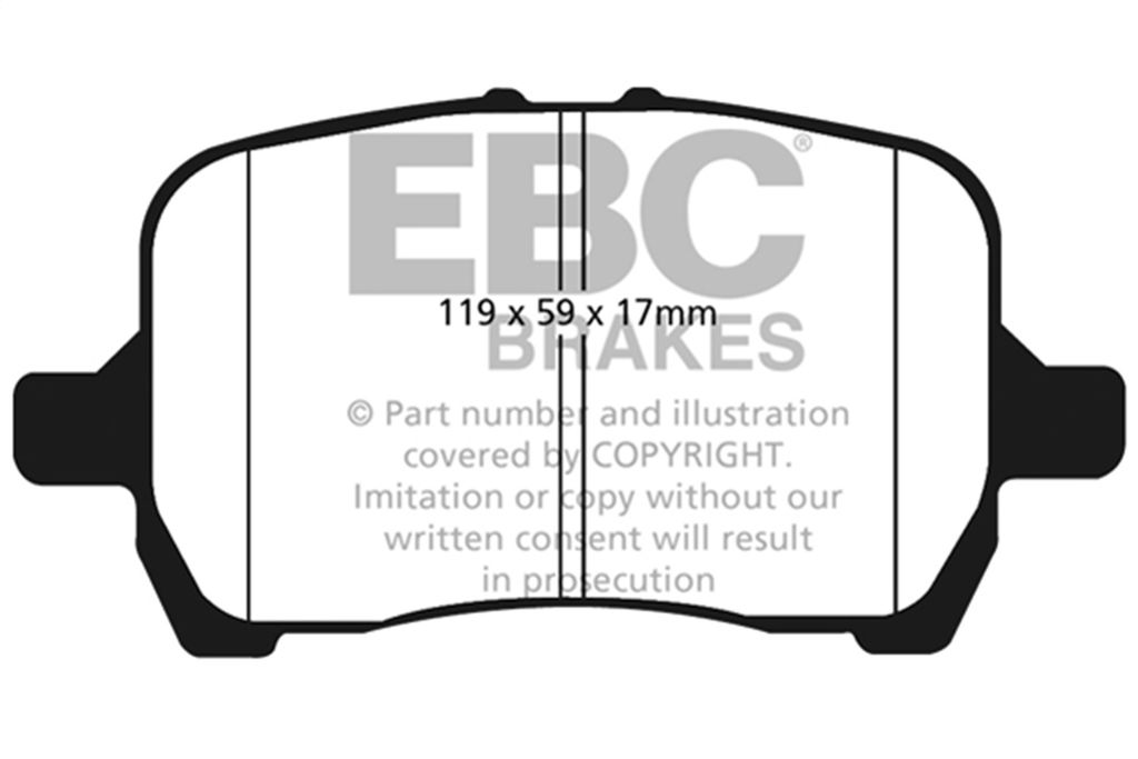 EBC Brakes UD1160 - Ultimax OEM Replacement Disc Brake Pad Set, 2-Wheel Set