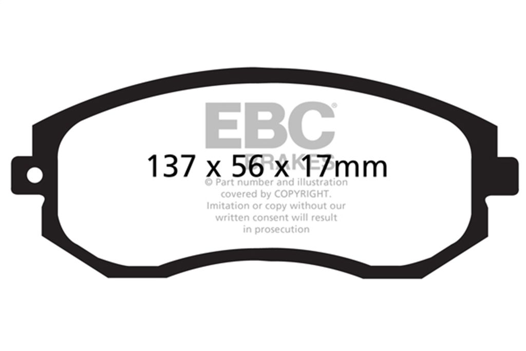 EBC Brakes UD1539 - Ultimax OEM Replacement Disc Brake Pad Set, 2-Wheel Set