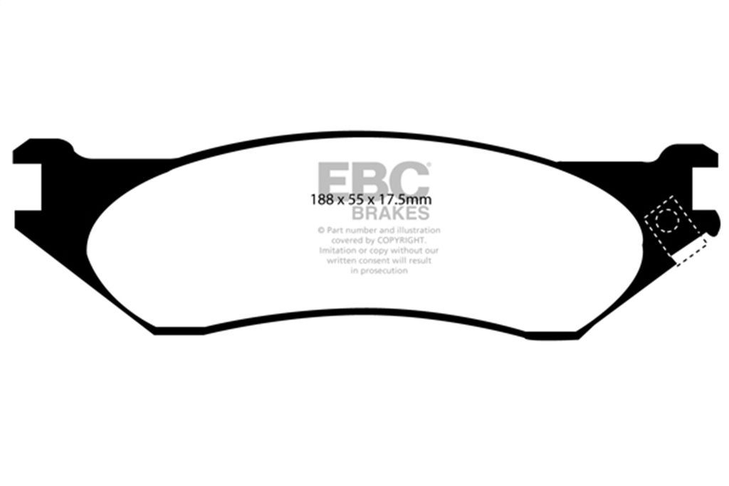 EBC Brakes UD702 - Ultimax OEM Replacement Disc Brake Pad Set, 2-Wheel Set