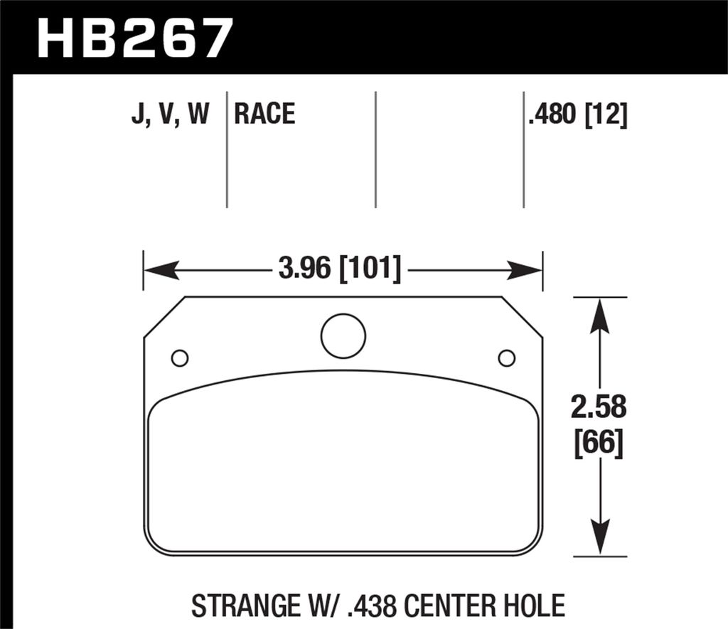 Hawk Performance HB267J.480 - DR-97 Brake Pads, 2 Wheel Set, Race Use Only