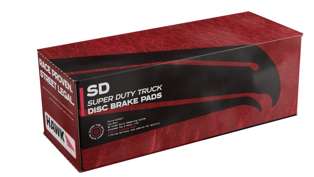 Hawk Performance HB589P.704 - Super Duty Truck Brake Pads, 2 Wheel Set