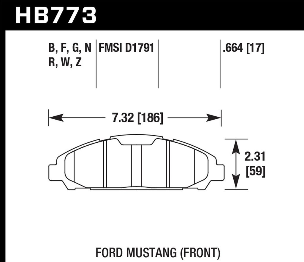 Hawk Performance Ceramic Street Brake Pads (HB627Z.690) main image 1